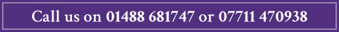 Call me on 01488 681747 or 07711 470938